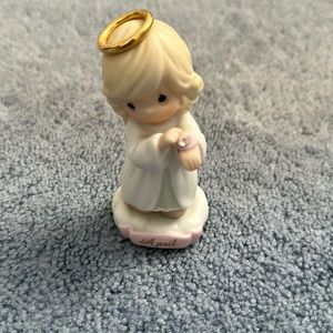 Precious moments, angel birthstone, April statuette